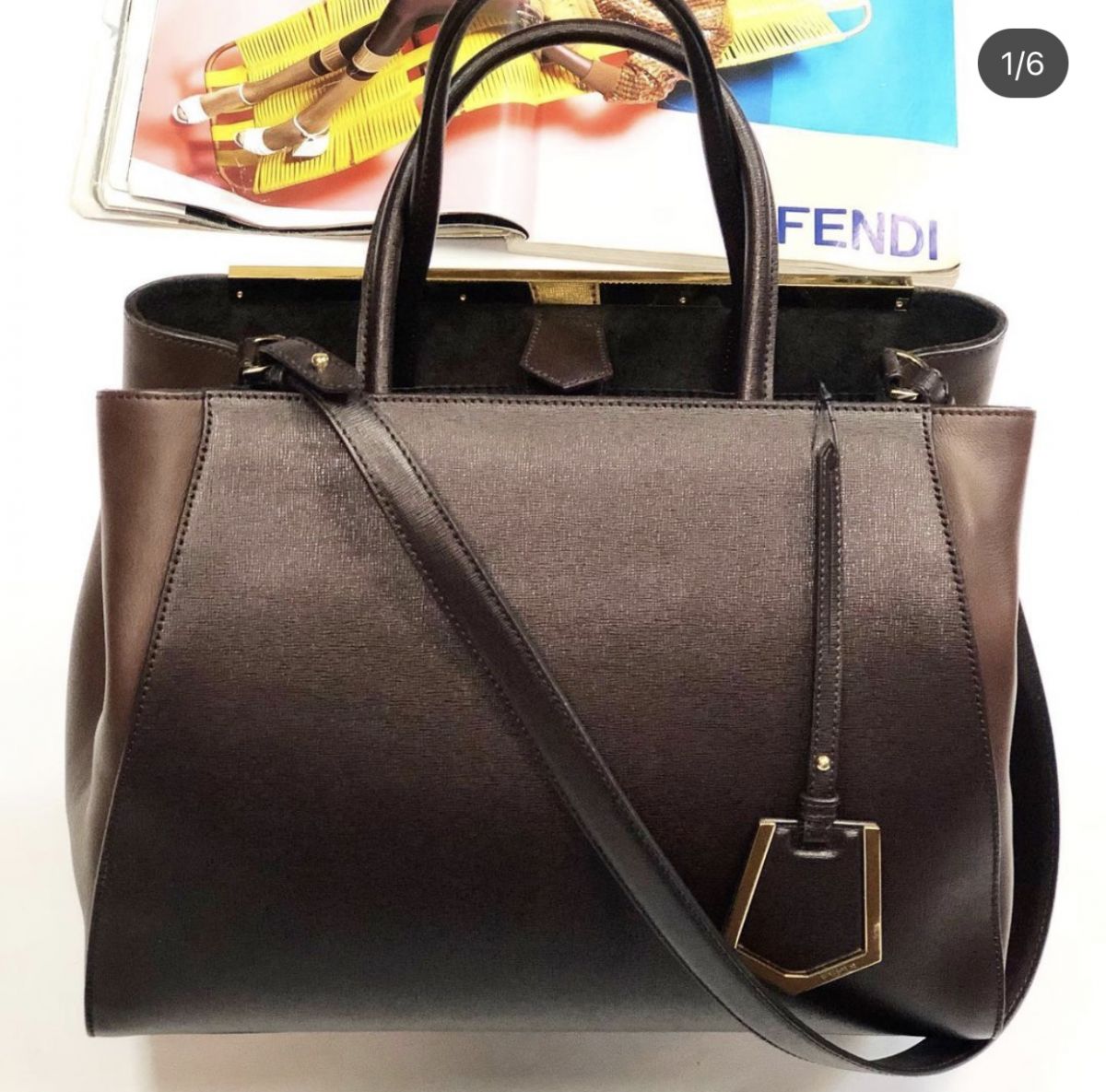 Сумка/кожа  Fendi размер 35*27 цена 76 925 руб 