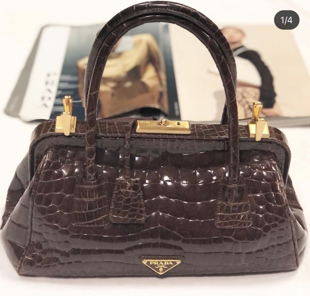 Сумка/крокодил Prada размер 18*32 цена 76 925 руб 