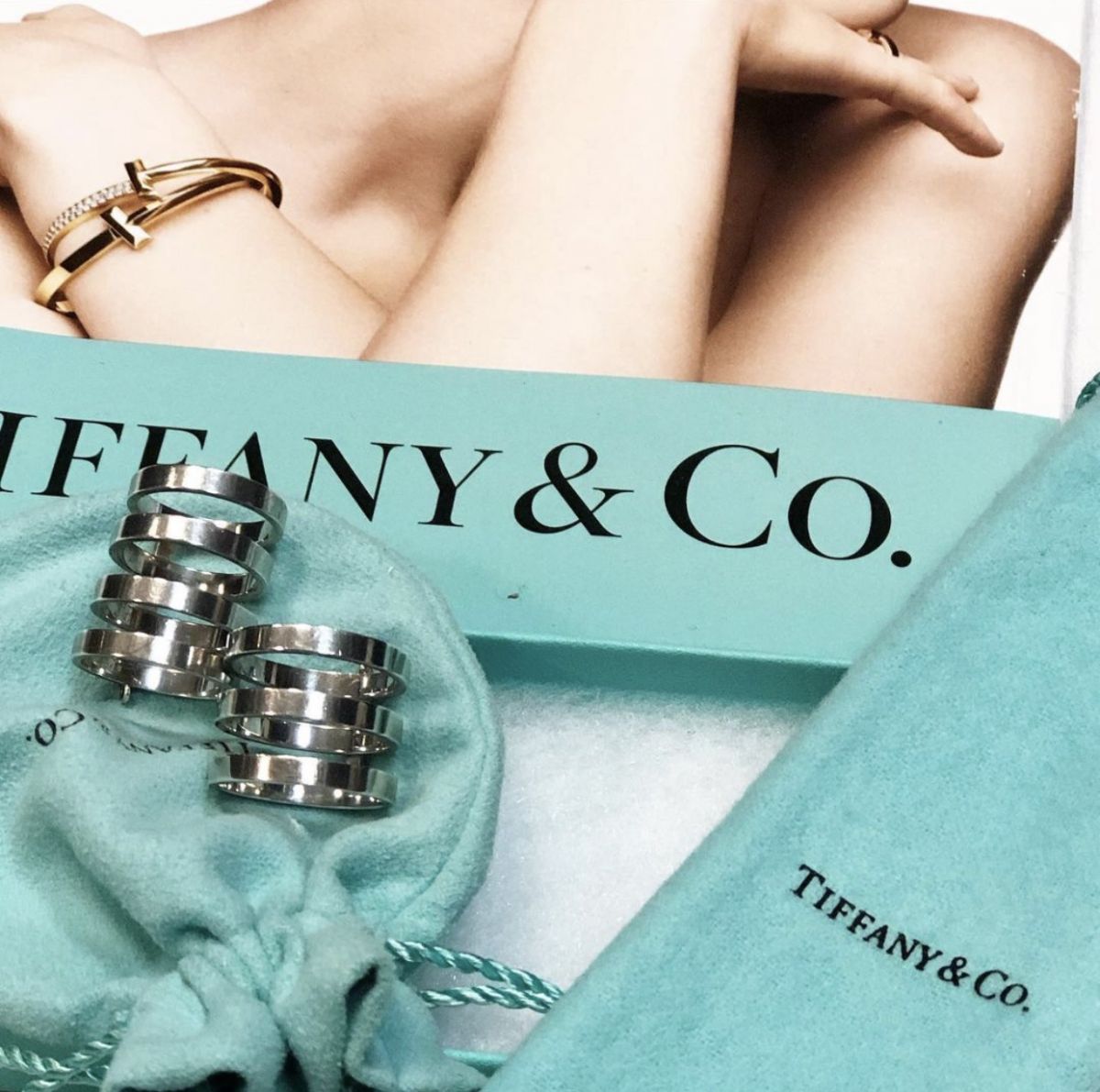 Кольцо 2 - ое Tiffany &amp; Co  15 385 руб