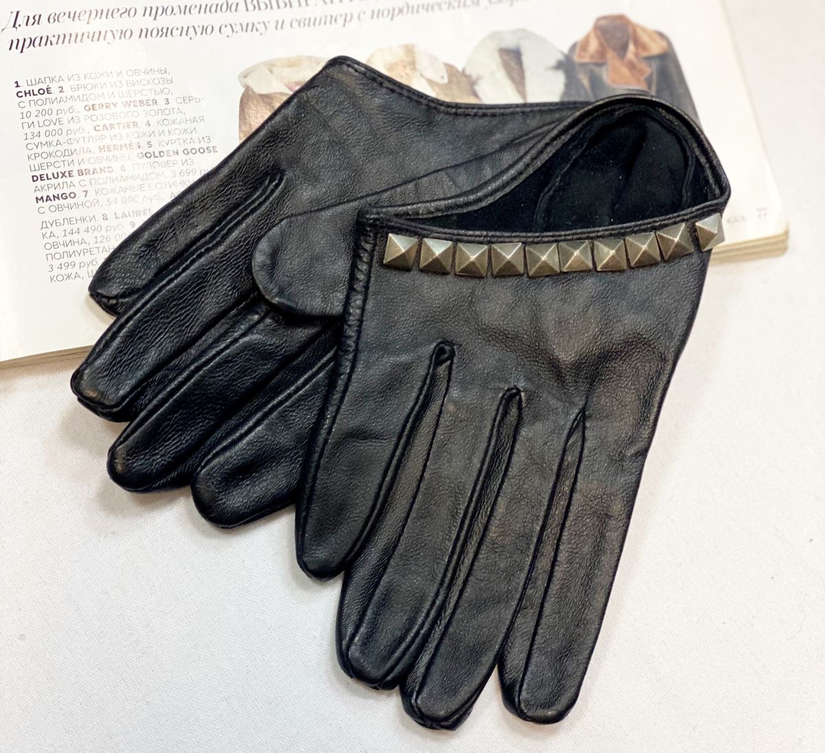 Перчатки/кожа/ Sermonetta Gloves цена 4 616 руб