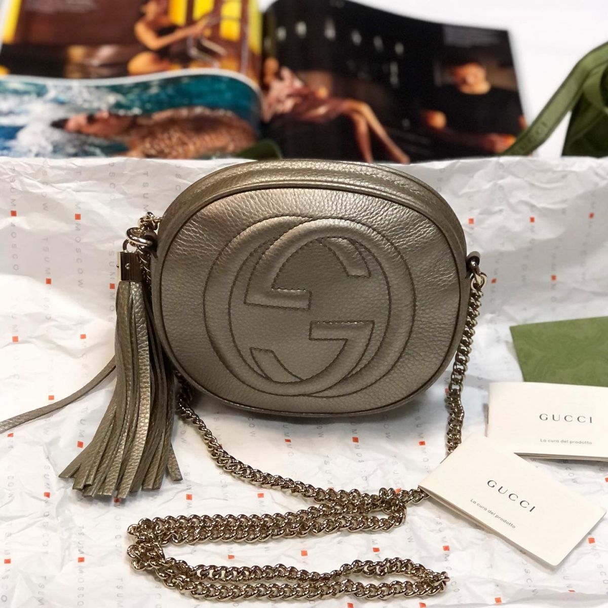 Сумочка Gucci  размер 15/13 цена 23 078 руб 