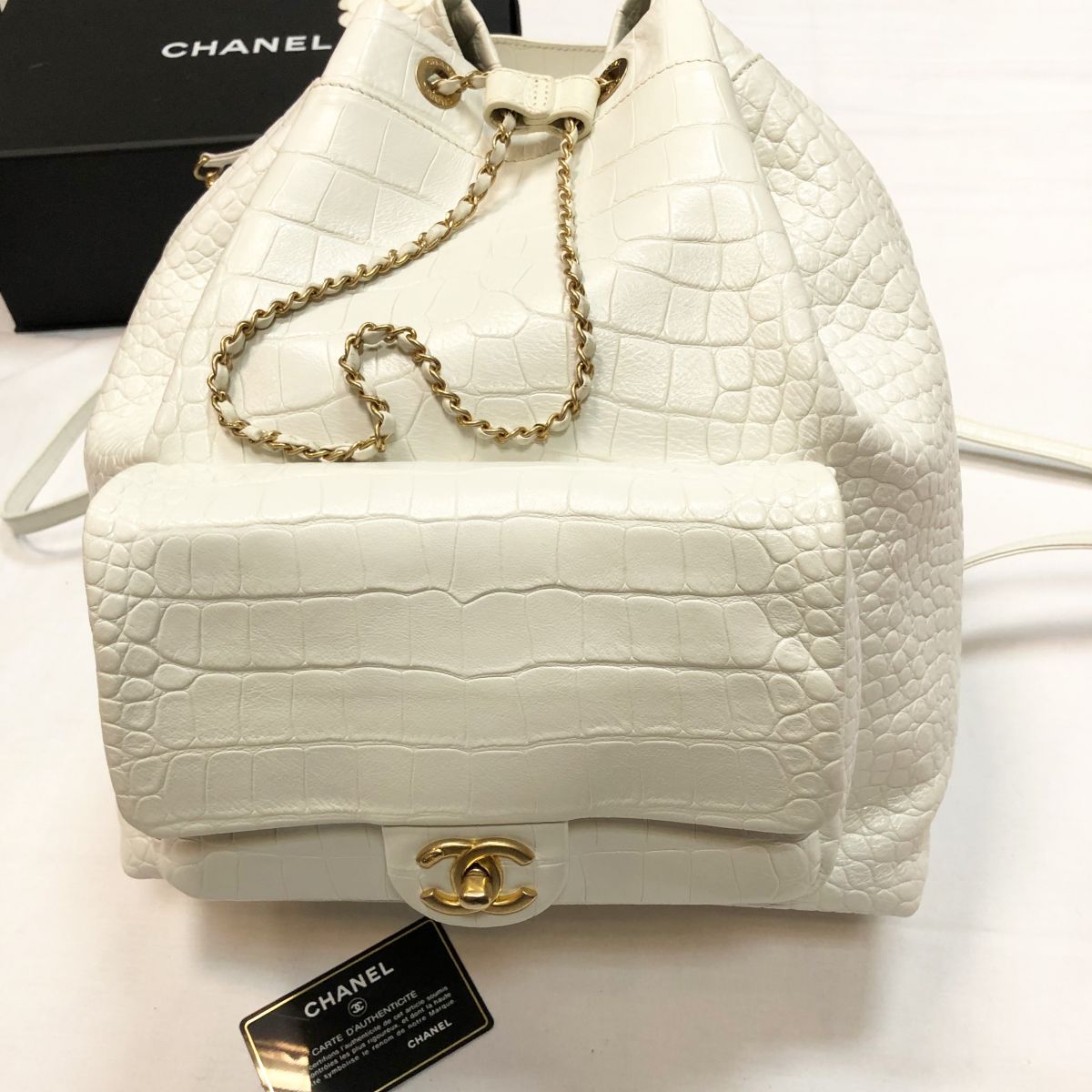 Рюкзак /крокодил/ Chanel размер 28/35 цена 384 625 руб