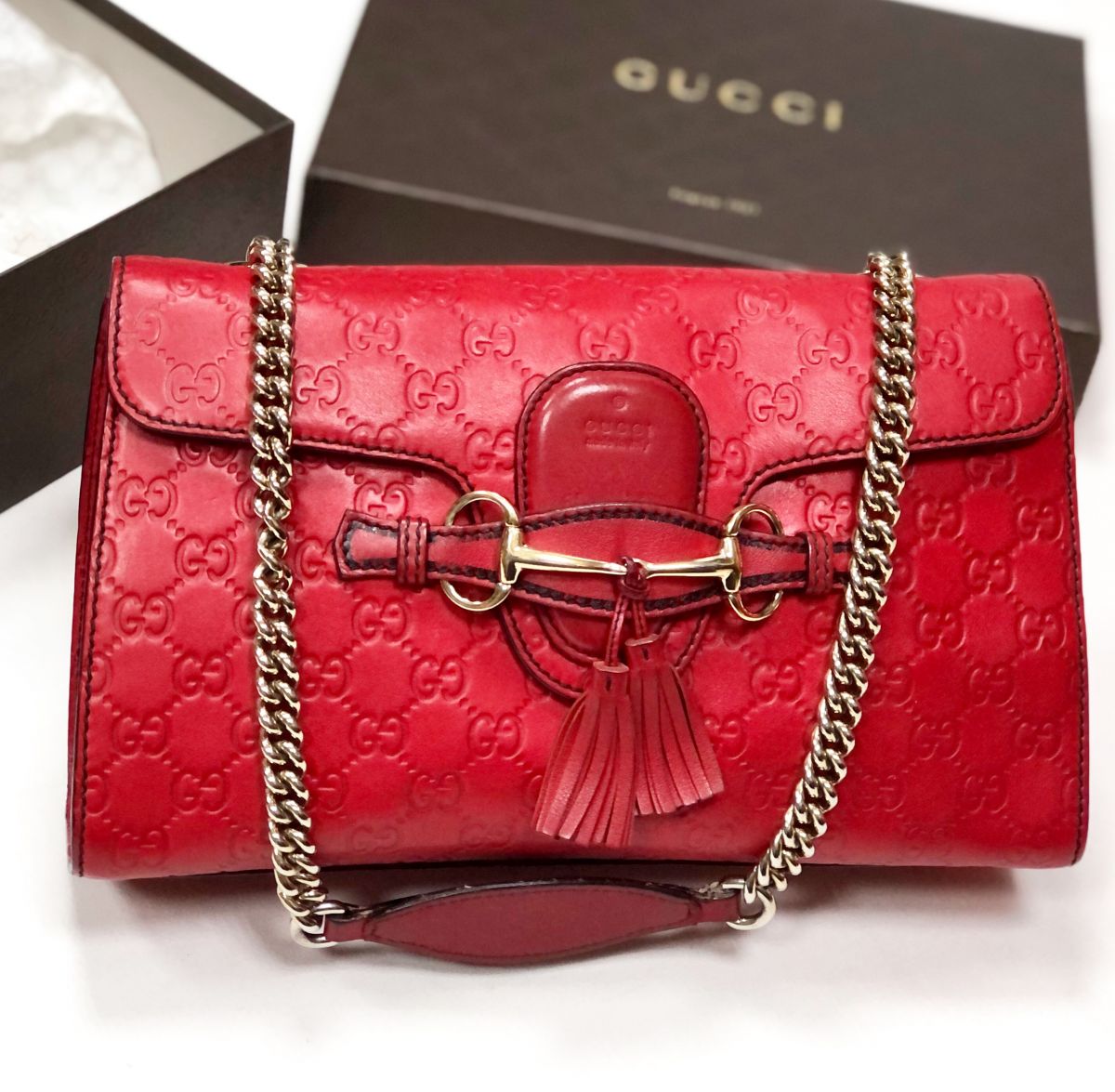 Сумка Gucci размер 30/18 цена 53 848 руб
