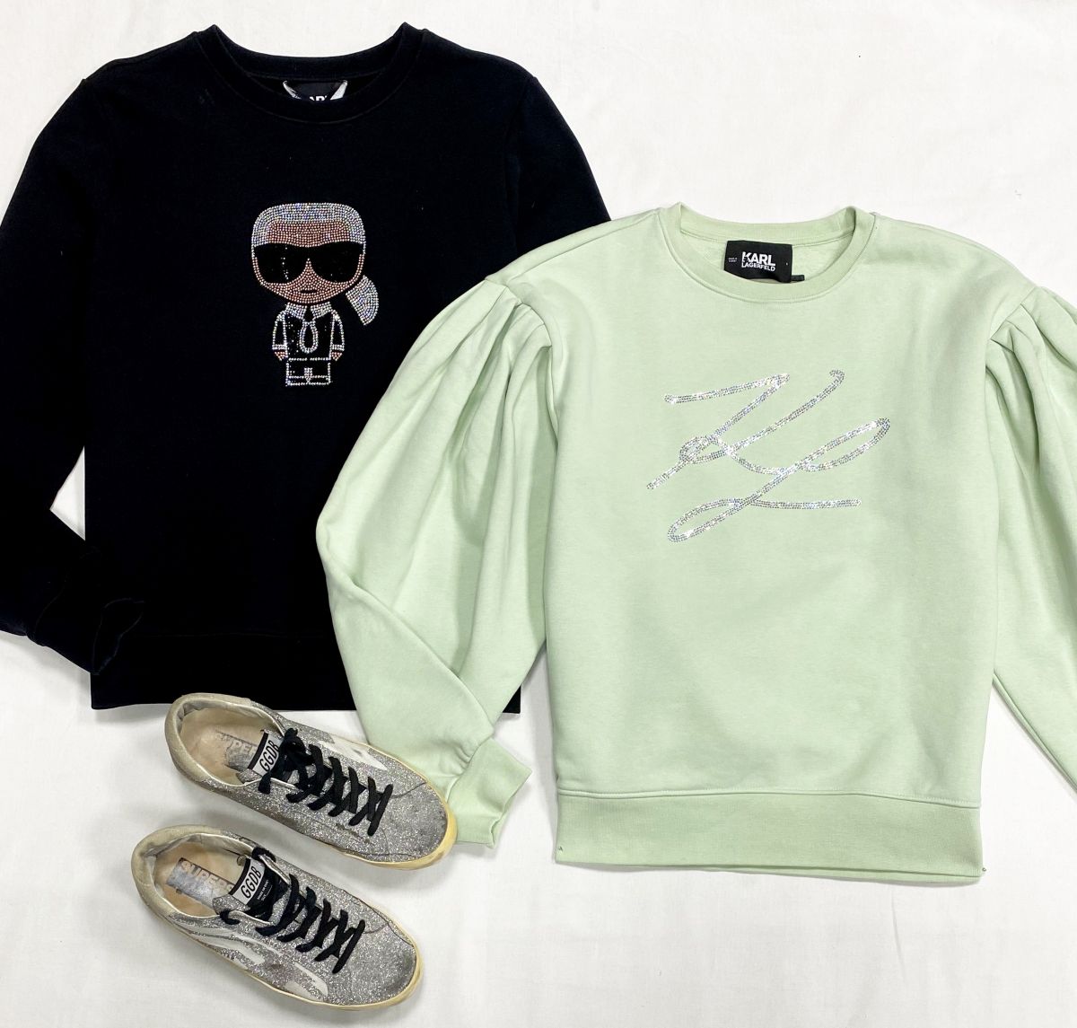 Толстовки /камни/ Karl Lagerfeld размер S/M цена от 3 077 руб до 4 616 руб
Кеды Golden Goose размер 38 цена 12 308 руб