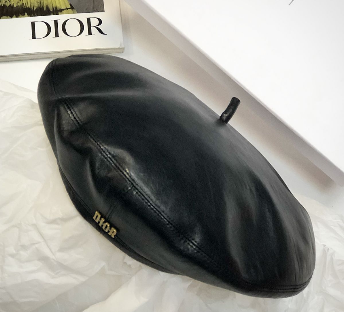 Dior beret leather hotsell