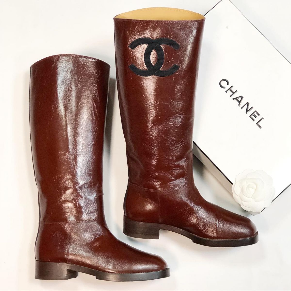 Chanel high hot sale boots 2018