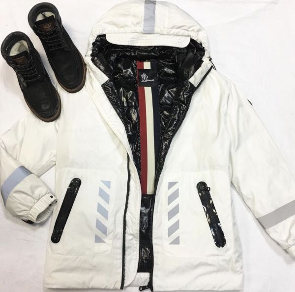 Пуховик коллаборация Moncler & Off white 