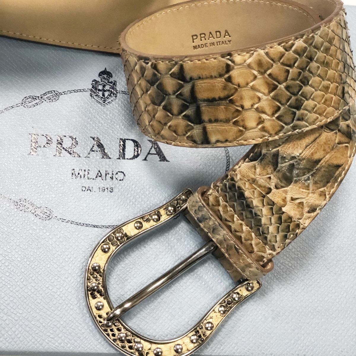 Ремень /питон/ Prada размер 80/32 цена 7 693 руб 