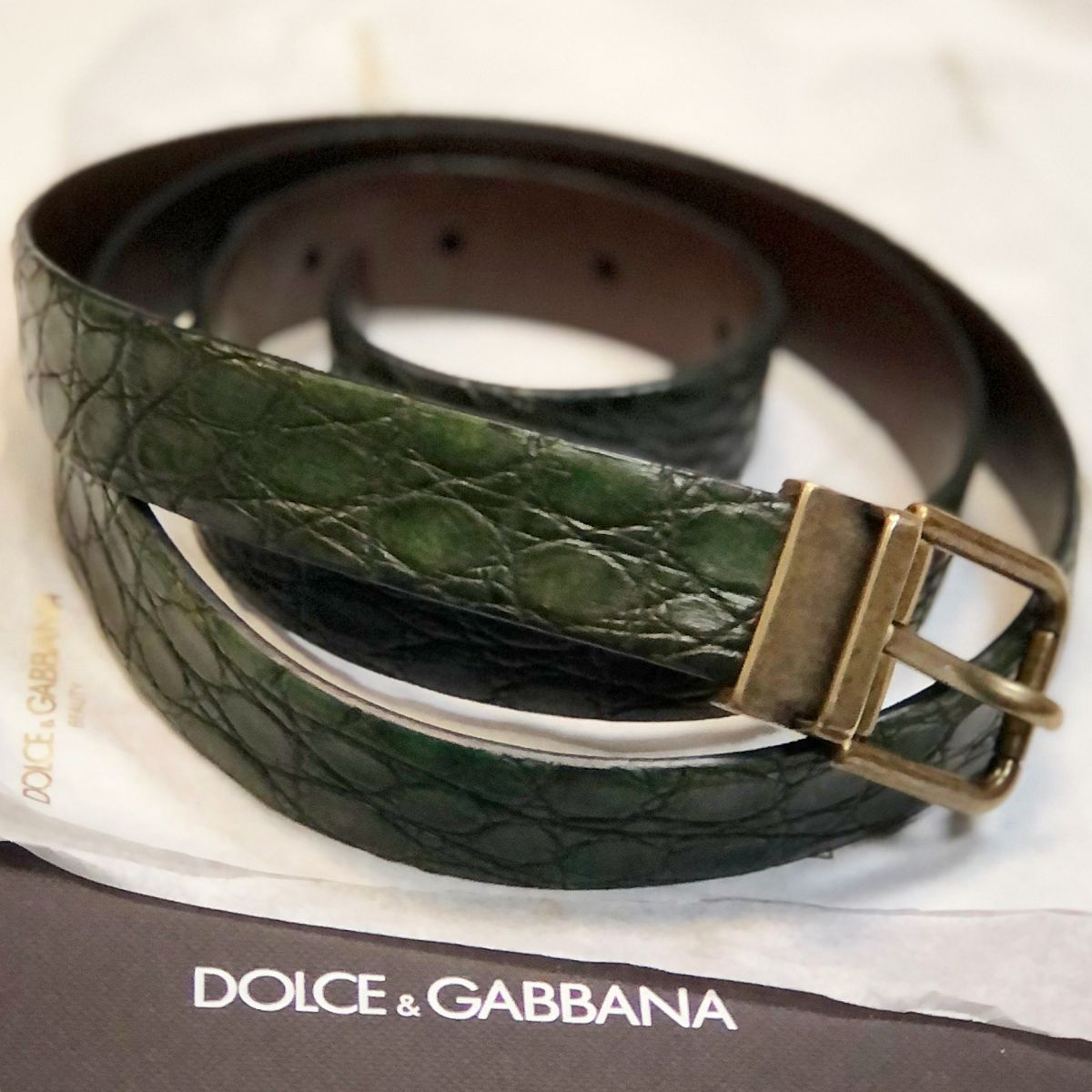 Ремень / крокодил / Dolce Gabbana  размер 105/42 цена 10 770 руб 