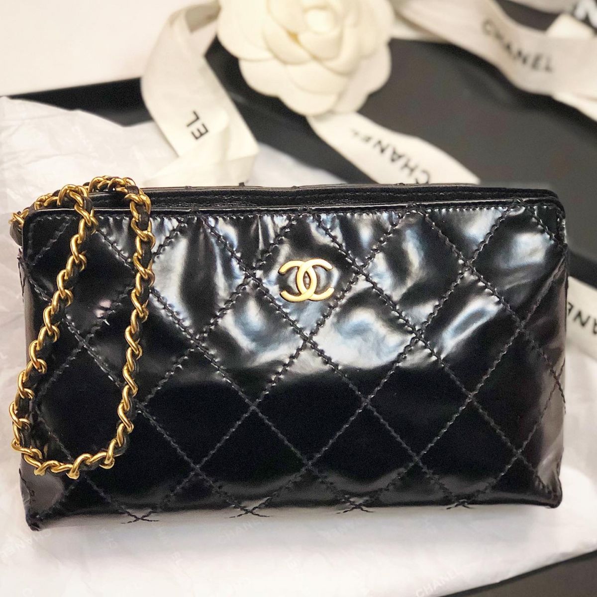 Косметичка Chanel  размер 20/13 цена 15 385 руб