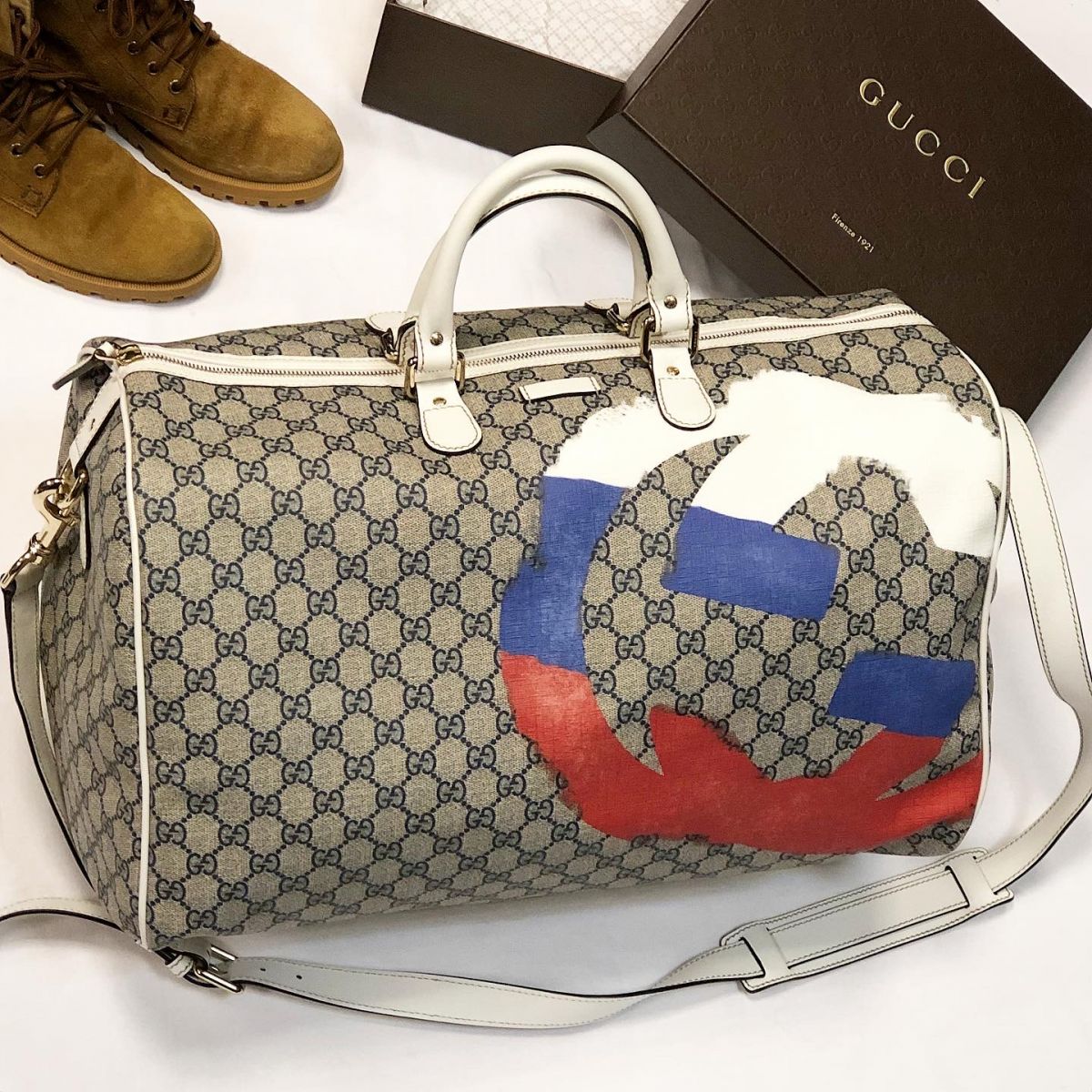 Сумка дорожная Gucci  размер 45/30 цена 61 540 руб