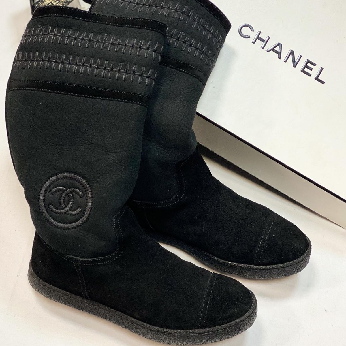 Сапоги / на меху / Chanel размер 38.5 цена 23 078 руб 