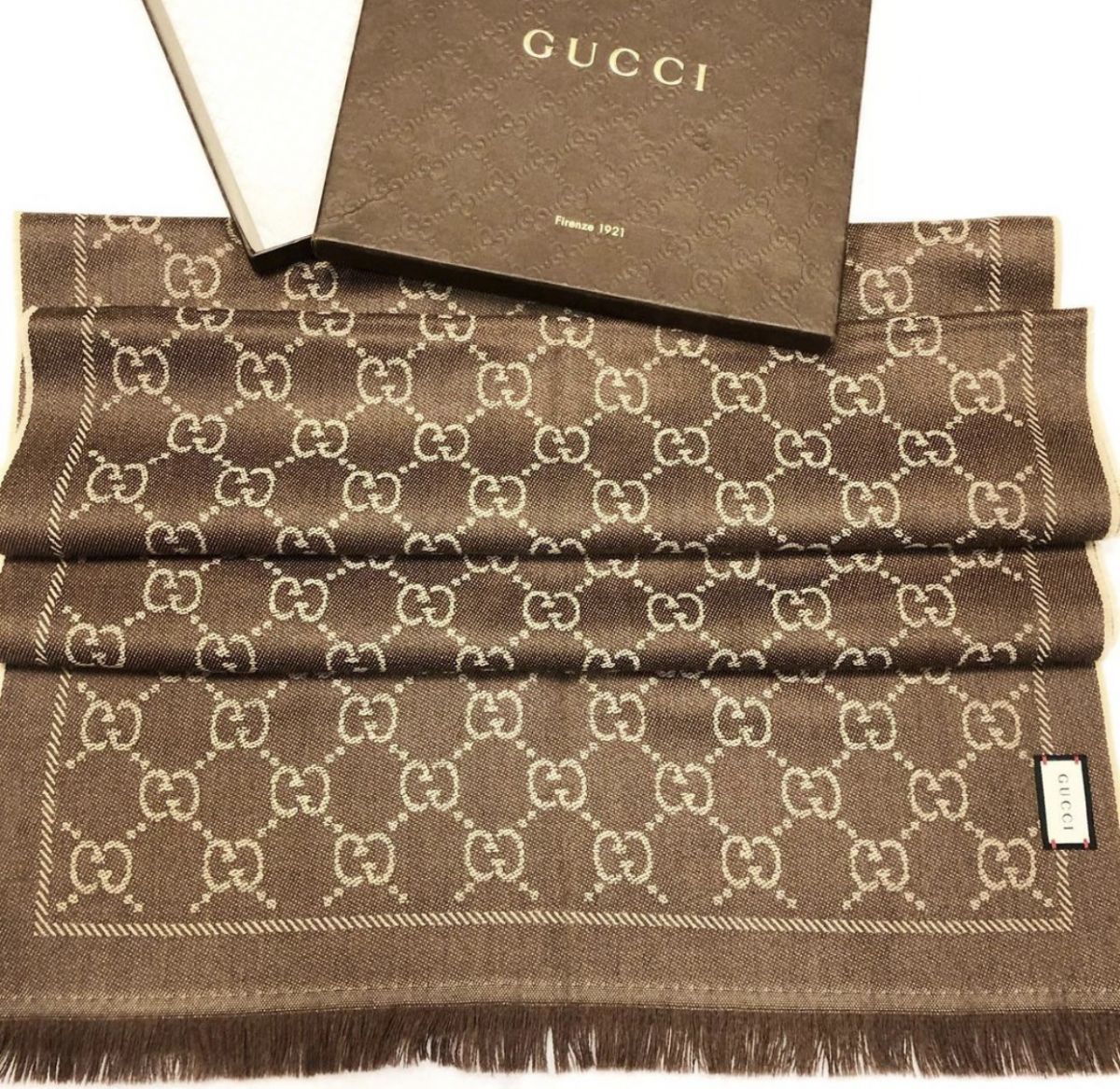 Шарф Gucci размер 200/ 50 цена 15 385 руб