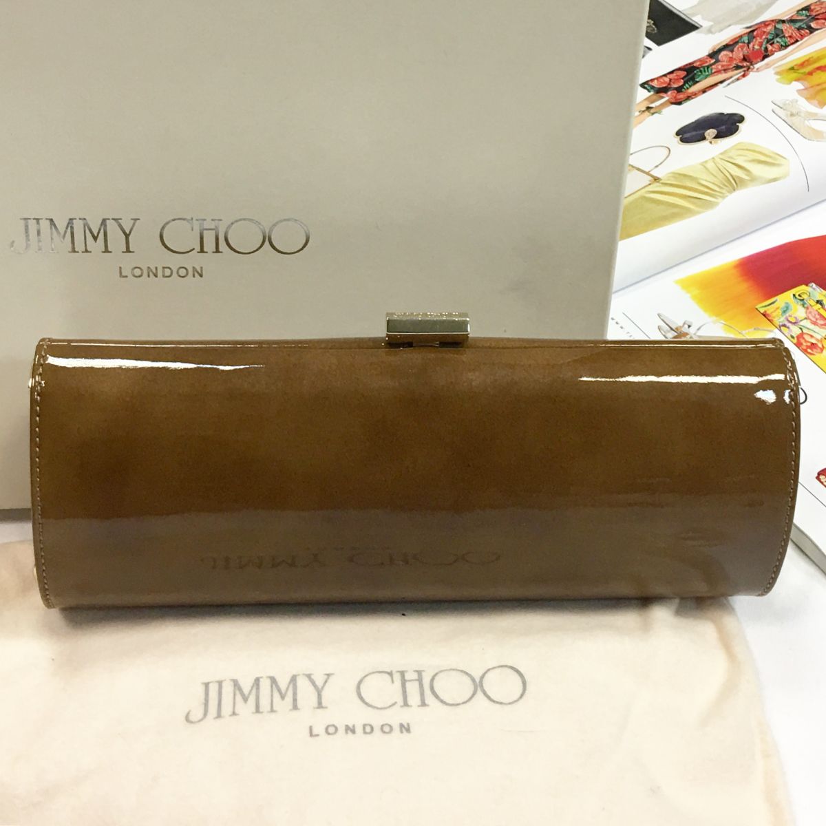 Клатч/лак/ Jimmychoo размер 22/10 цена 9 231 руб