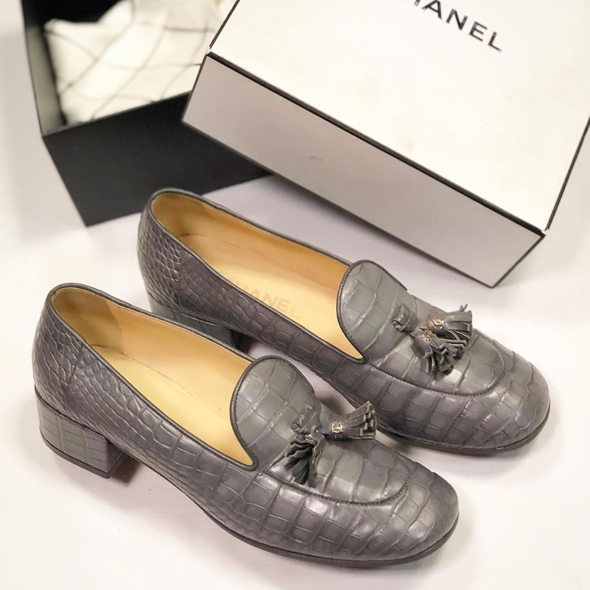 Туфли  / крокодил / Chanel  размер 40 цена 53 847 руб