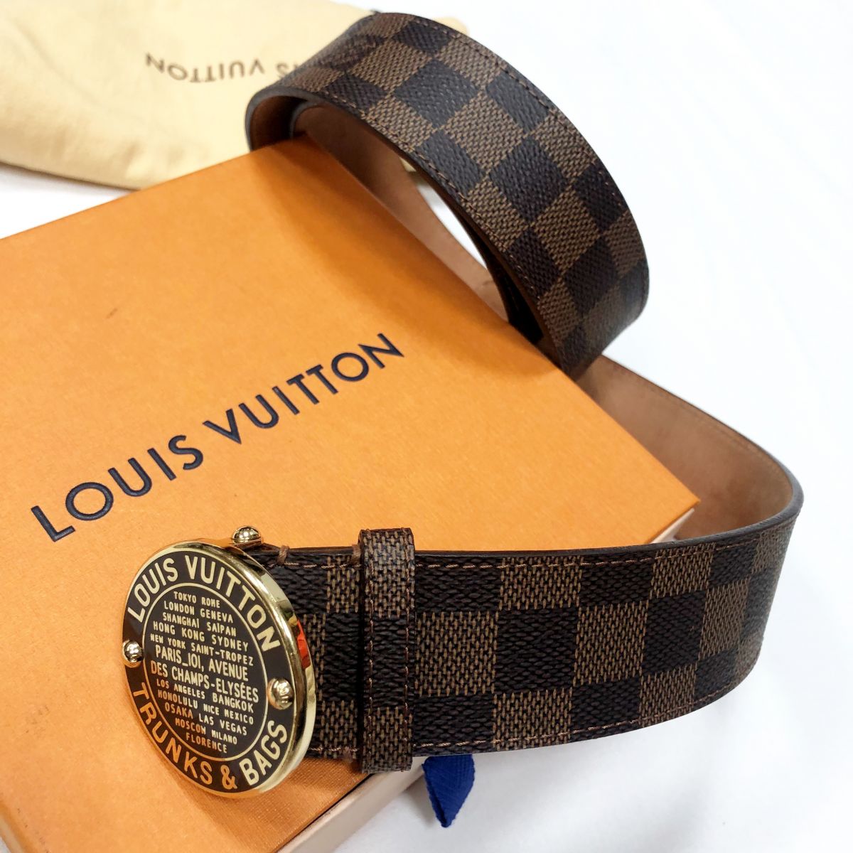 Ремень LOUIS VUITTON размер 36/90 цена 13 847 руб /новый в коробке/