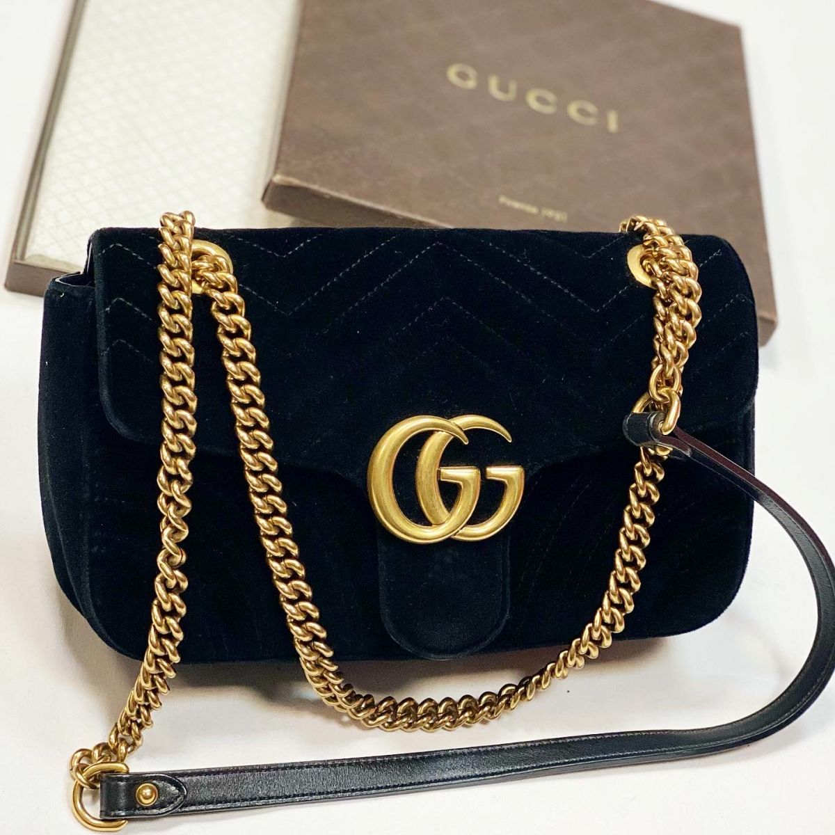 Сумка Gucci размер 25/15 цена 84 616 руб 