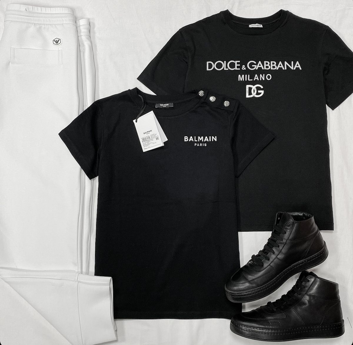 #mechtamen Футболка Dolce Gabbana размер S цена 4 616 руб / Balmain размер XS цена 9 231 руб Брюки Armani размер L цена 4 616 руб Кеды Ann Demeulemeester размер 41 цена 13 847 руб