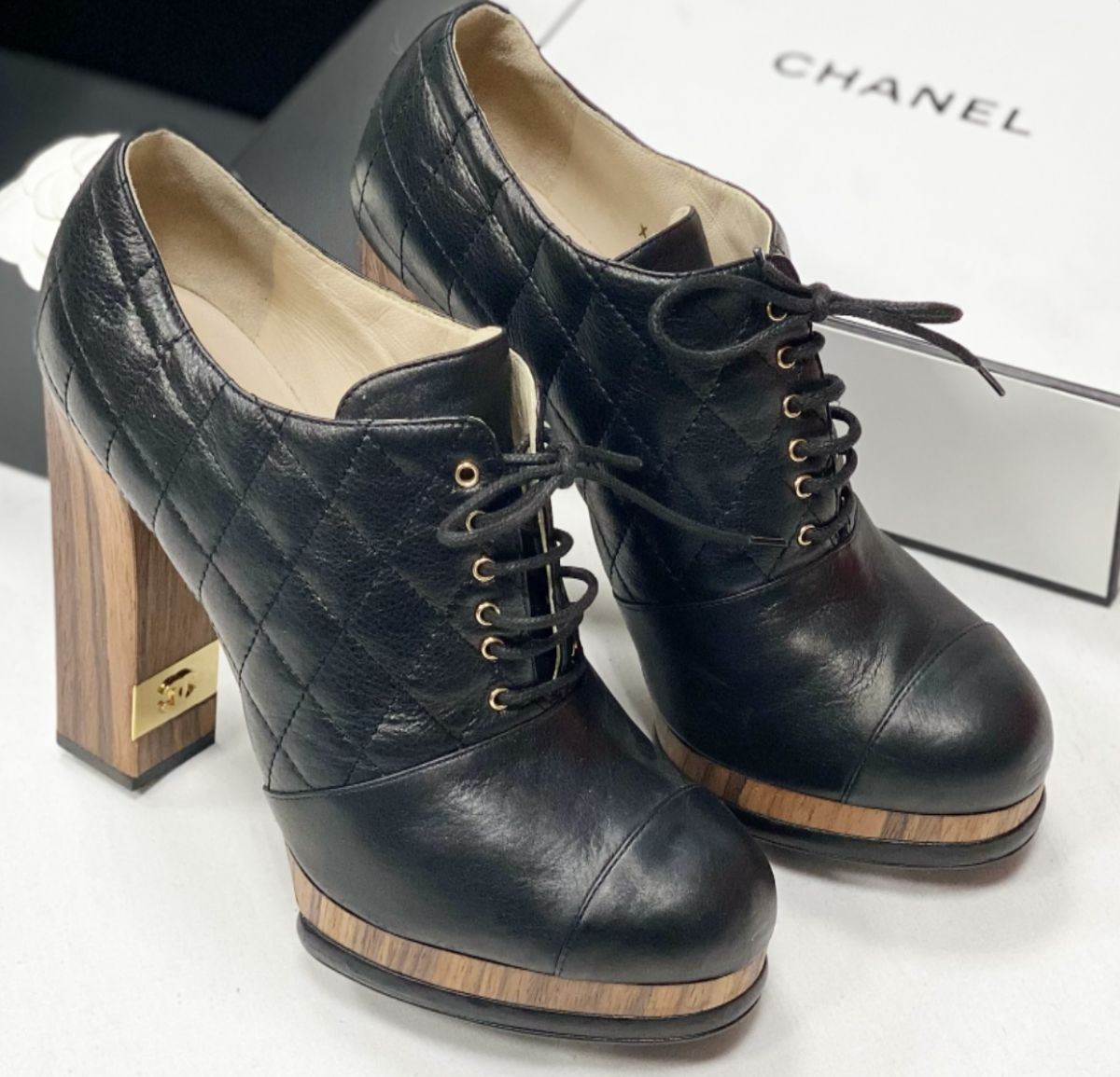 Ботильоны Chanel размер 40.5 цена 15 385 руб 