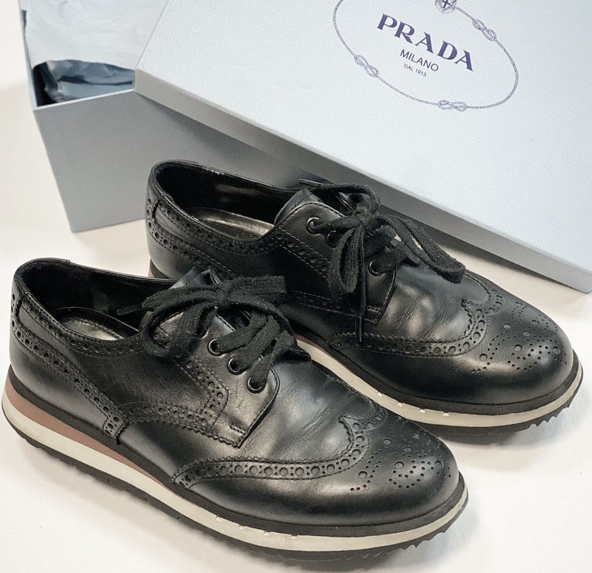 Ботинки Prada размер 39.5 цена 11 539 руб 