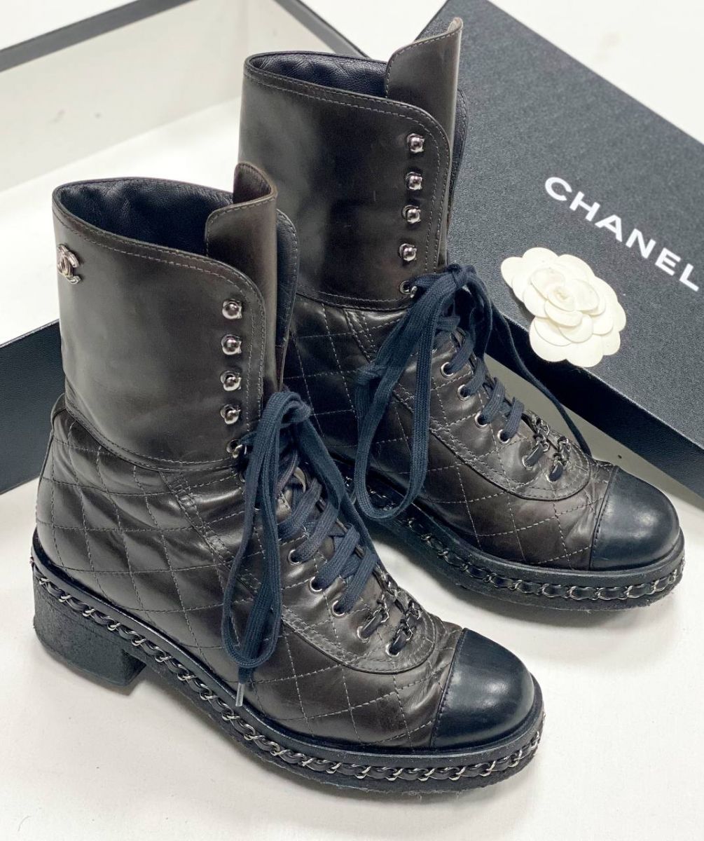 Ботинки Chanel размер 37.5 цена 23 078 руб 