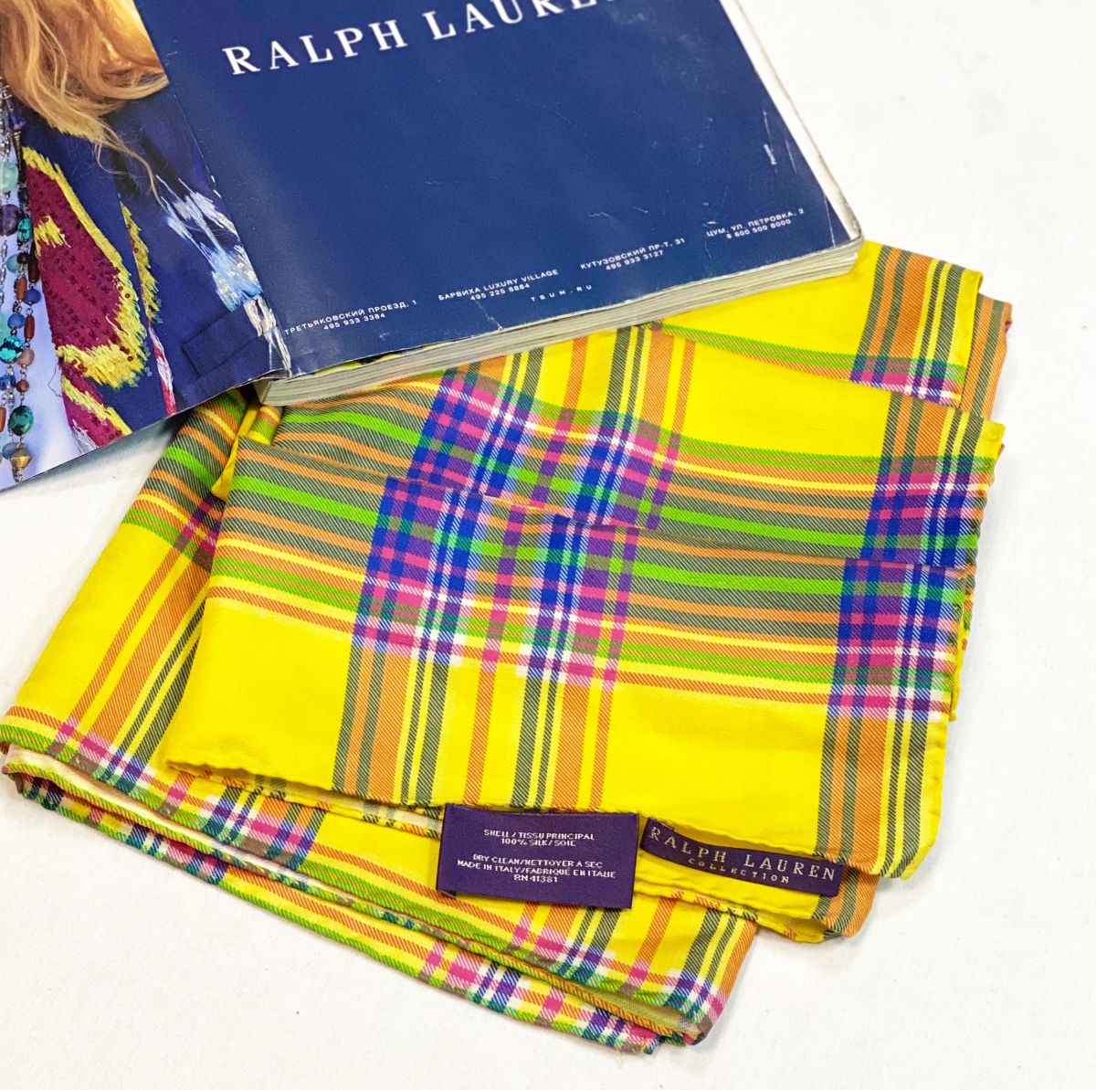 Платок Ralph Lauren размер 90/90 цена 6 154 руб