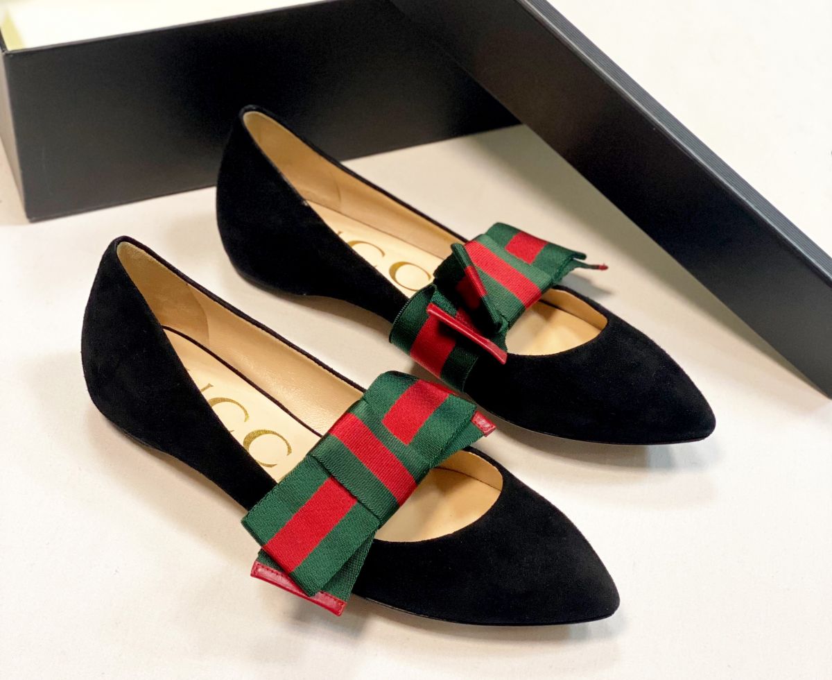 Gucci suede cheap ballet flat